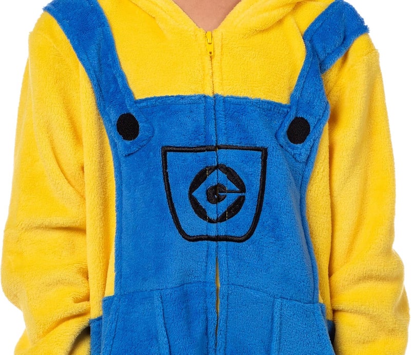 INTIMO Despicable Me Minions Kids Bob The Minion 1 Piece Union Suit Footless Hooded Pajama For Boys or Girls - Image 2